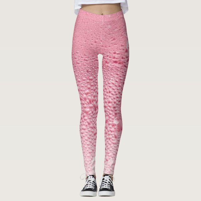 Legging Champagne borbulhante cor-de-rosa (Frente)