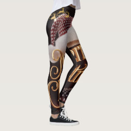 Legging Chapéu de Papai Noel Fofo & Tipografia