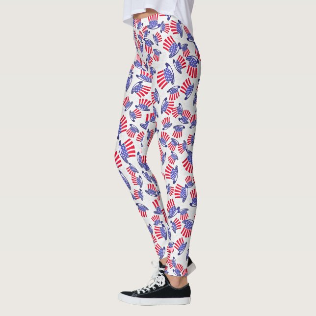 Legging Chapéus Principais Patrióticos (Esquerda)