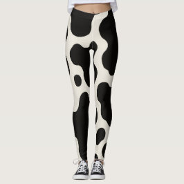 Legging Charme Western de Rodeio Fun Impressão de Vaca 