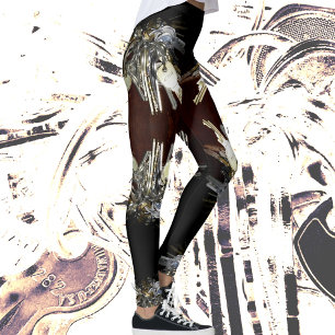 Legging Chaves Metálicas Chic Steampunk