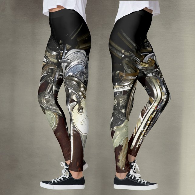 Legging Chaves Metálicas Steampunk Chic (Criador carregado)