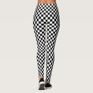 Legging Checkerboard preto e branco clássico por STaylor