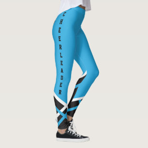 Legging Cheerleader Azul, Branco e Preto