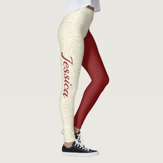 Legging Cheerleader da Crimson Cream School COLORS (Direita)