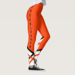 Legging Cheerleader Laranja, Branco e Preto<br><div class="desc">Leggings do Cheerleader - apresentando um megafone e uma pompa de cheerleader de silhueta laranja, branca e preta. Faz um presente de excelente para qualquer cheerleader. Mais cores disponíveis para escolher. Se você estiver procurando uma determinada cor, entre em contato comigo. ⭐ 99% dos meus designs na minha loja são...</div>