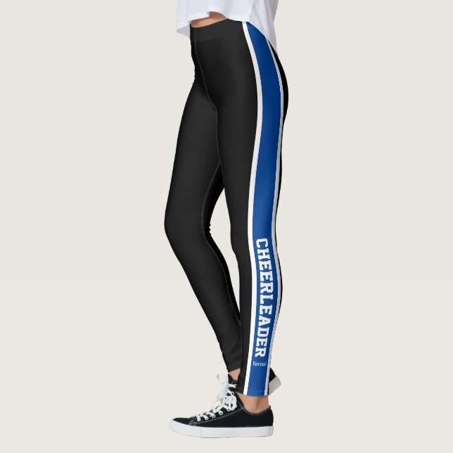 Legging Cheerleader preto branco e azul (Esquerda)
