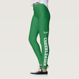 Legging Cheerleader Verde e Branco
