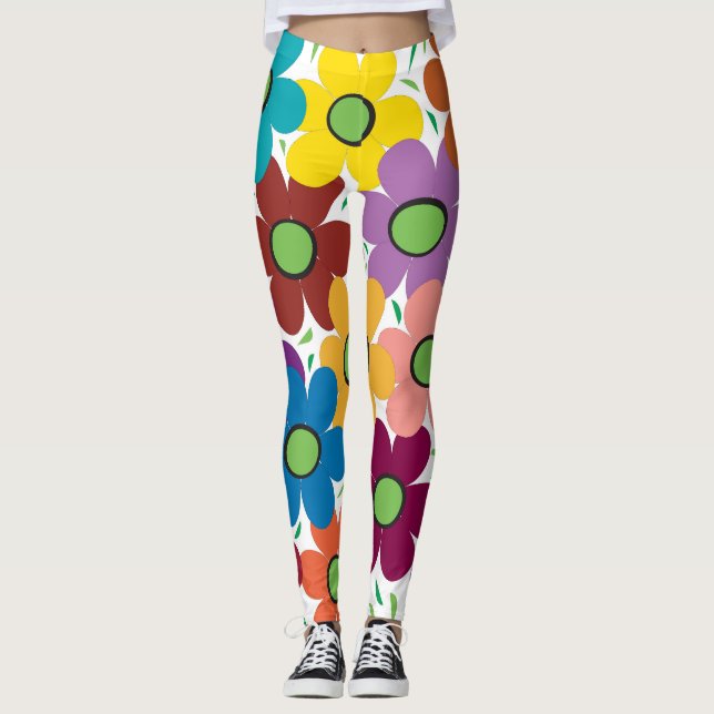 Legging Cheio Abstrato floral (Frente)