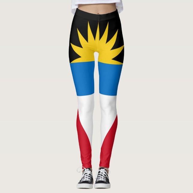 Legging Cheio da bandeira de Antígua (Frente)