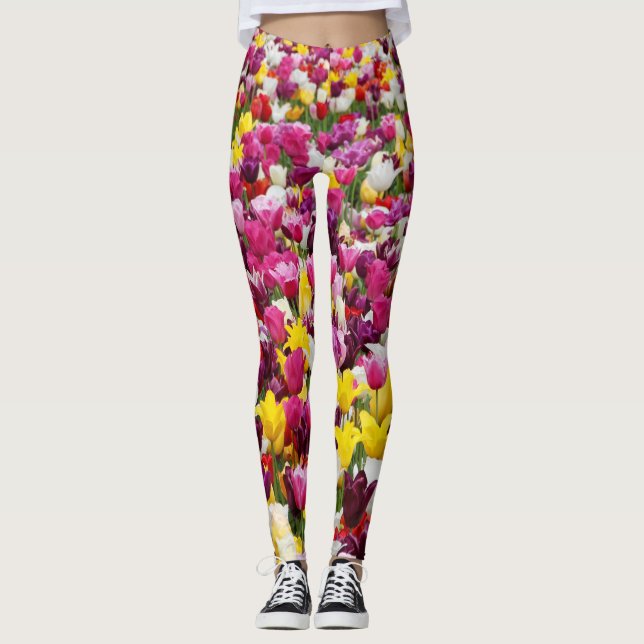 Legging cheio de tulipas (Frente)