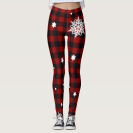Legging Cheque vermelho natal