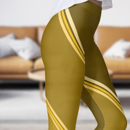 Legging Chic Dourado sob Impressão de Cinza