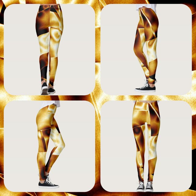 Legging Chic Moderna do Glam Bronze do ouro (Criador carregado)