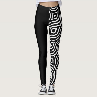 Legging Chic Monocromo, preto e branco, de mulheres