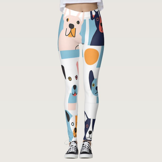legging chiens style picasso (Frente)