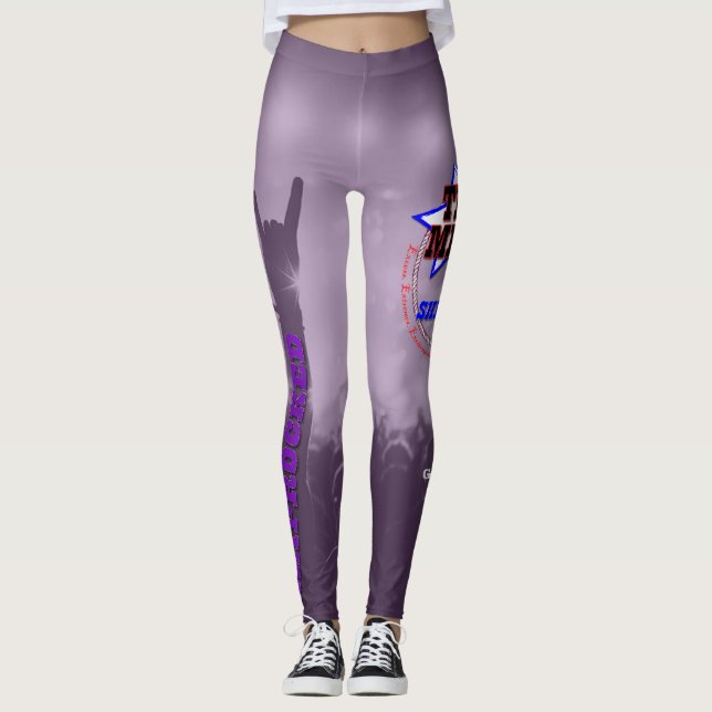 Legging Chifres acima!  Roxo (Frente)