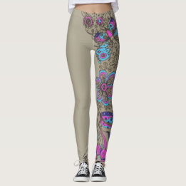 Legging Chique - flores das caneleiras/florais