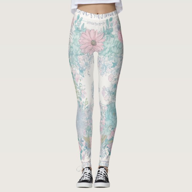 Legging chique sonhador pastel cola mosaico (Frente)