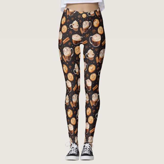 Legging Chocolate Café e Biscoitos (Frente)