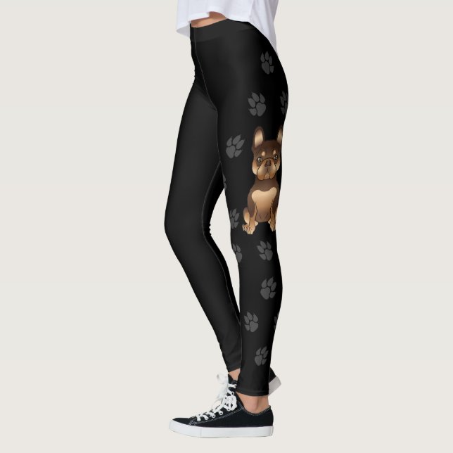 Legging Chocolate e Tan French Bulldog / Frenchie & Paws (Esquerda)