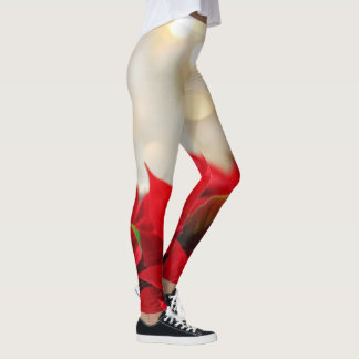 Legging Christmas Poinsettia