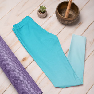 Legging Ciano vívido por Cor de Tendência do Ombre - Legge
