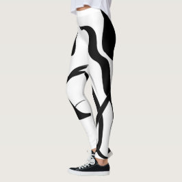 Legging Ciclo de rotação: Abstrato preto e branco
