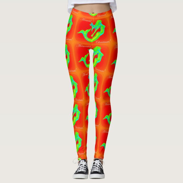 Legging cinta vermelho/verde (Frente)