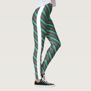 Legging CINZA abstrato MODERN desenhar em branco verde