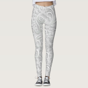 Legging Cinza Allin "FLORAL DE NATAL 3D"