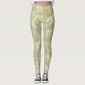 Legging Cinza Amarela Verde Luxury Abstrato de de Arte por