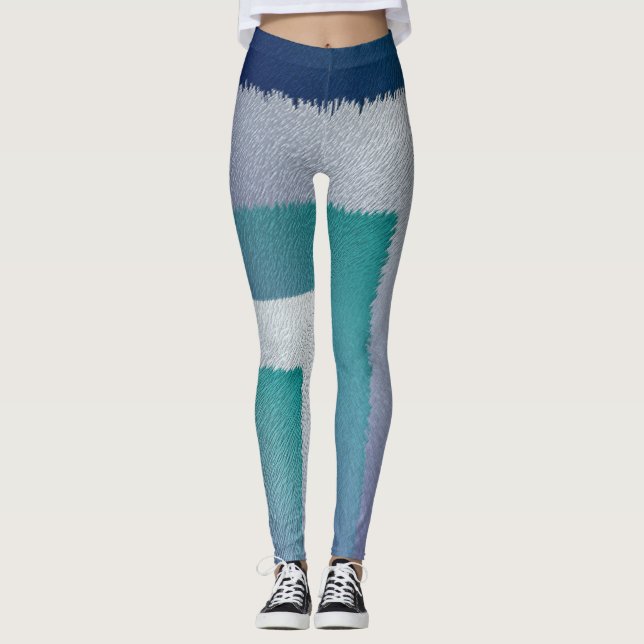Legging cinza azul-lacrimogêneo ex pastel (Frente)