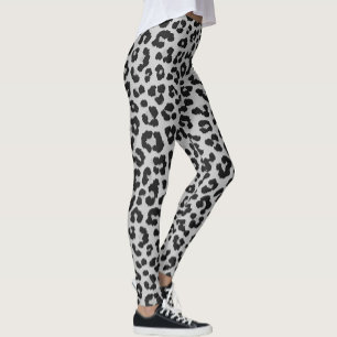 Legging Cinza cinza Ash Leopard Cheetah Padrão de Impressã
