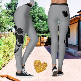 Legging Cinza de fígado feminino Trendy moderna moderna e 