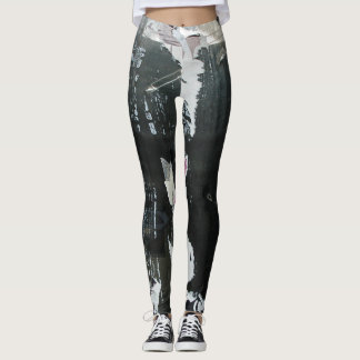 Legging Cinza e foto preta