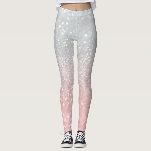 Legging Cinza Esmagadora Princesa Brilhante #1a (Largura F (Frente)