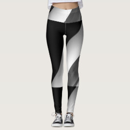 Legging CINZA MODERN abstrato desenhar em preto-branco