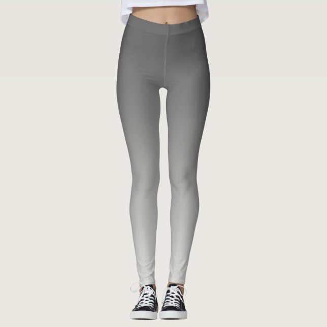 Legging Cinza neutro e liso do inclinação (Frente)