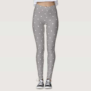Legging Cinza & Pequenos Pontos Brancos Chic Lounge ou Gin