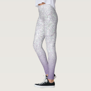 Legging Cinza Purple Glitter Sparkles Modern