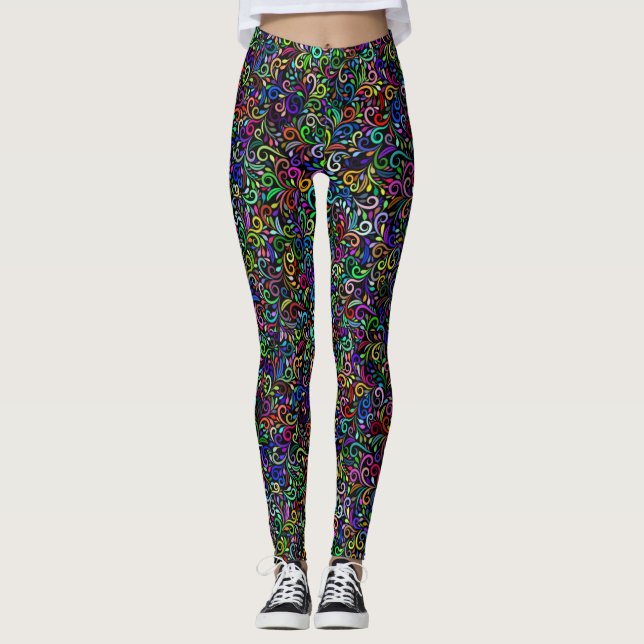 Legging Cinza Q Multicolorido (Frente)