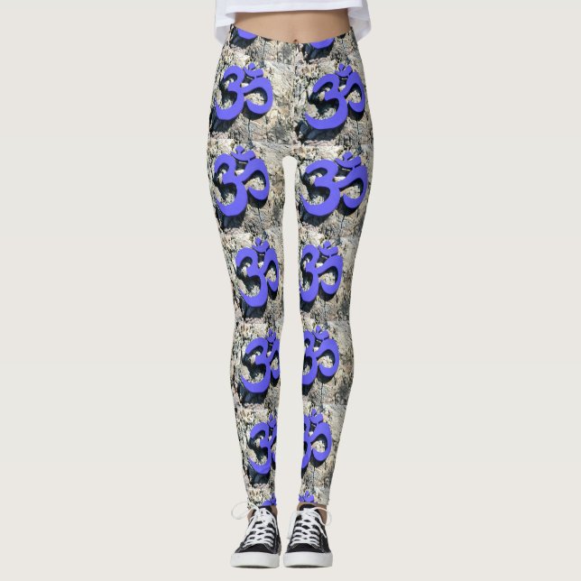Legging cinza roxa (Frente)