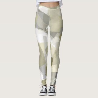 Legging Cinza Verde Luxury Abstrato de Aquarela