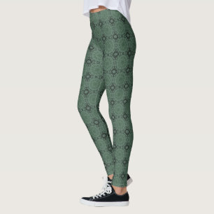 Legging Cinza Verde Mandala