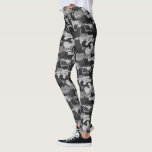 Legging Cinzas Camuflagem Gatos Padrão Cinza Kitty Cats Ca<br><div class="desc">Leggings do Cat Lover.O padrão de camuflagem de Cinzas com gatos e gatinhos bonitos,  engraçados e legal. Estas leggings de gatos da cinza fazem uma declaração de moda felina divertida.</div>