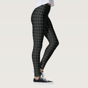 Legging Cinzas de carvão vegetal escuras pretas Pied De