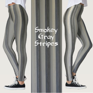 Legging Cinzas e Black Smokey Monocromatic Striped