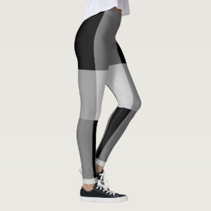 Legging Cinzas e Design de Arte Negra