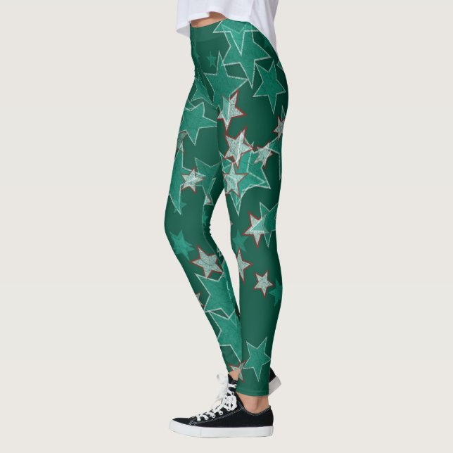 Legging Cinzas E Estrelas Vermelhas (Esquerda)
